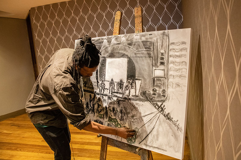Drawing a painting